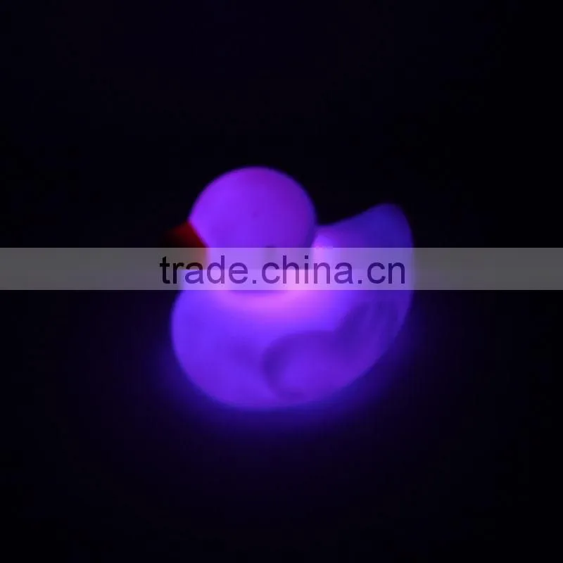 Eco-friendly Flashing Led White Vinyl Duck Toys
