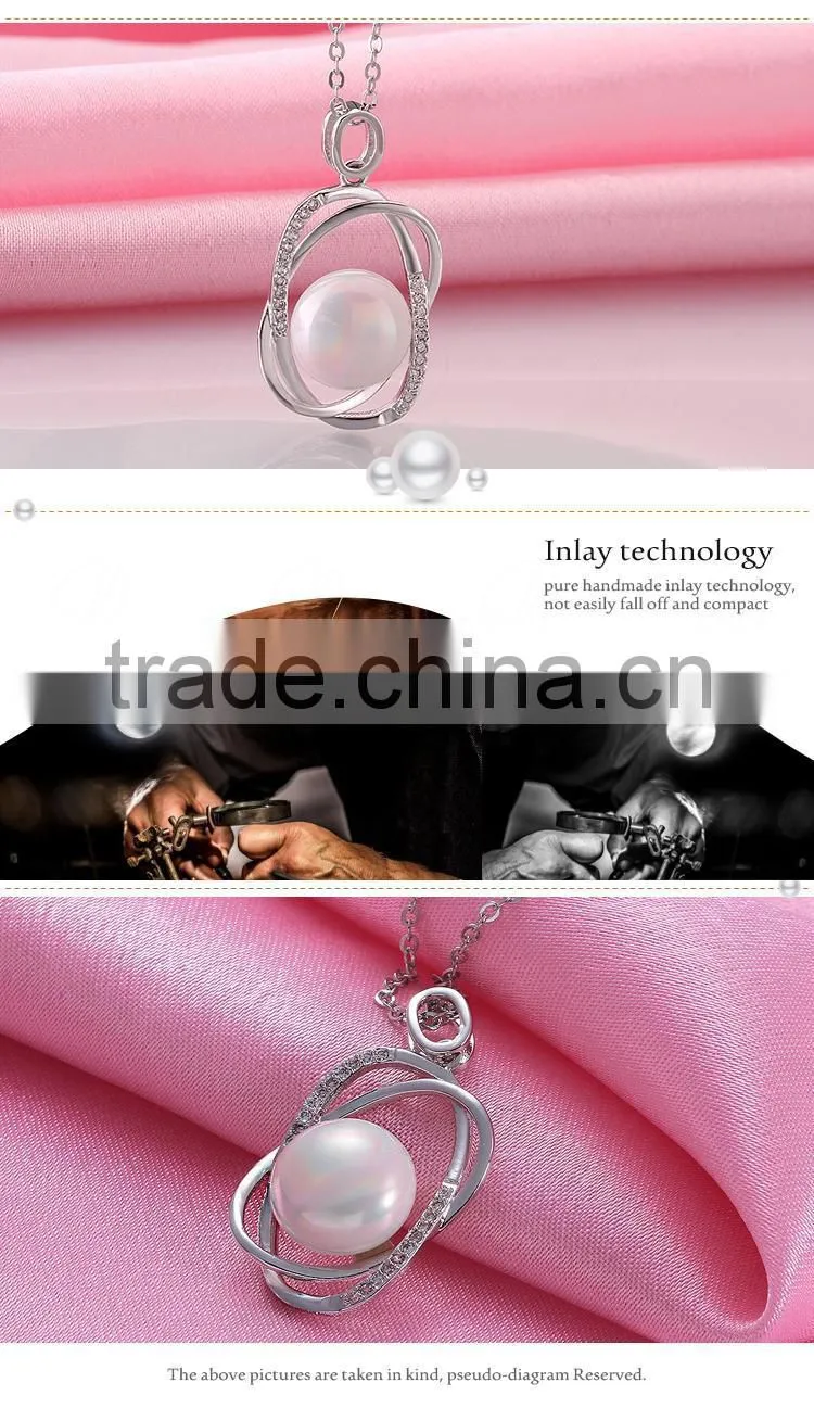 Graceful Binding Platinum Plating Wedding Bridal Imitation Pearl Wholesale Charms Pendant