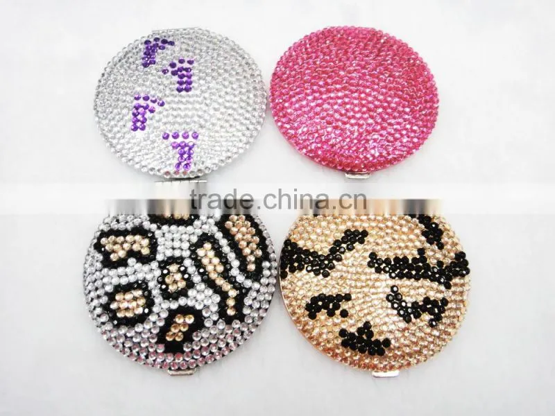 Custom decorative metal bling rhinestone pill box
