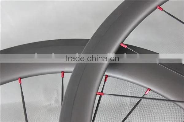 Red hubs dor road bike wheels carbon bike wheels UD-matt clincher wheels W56C
