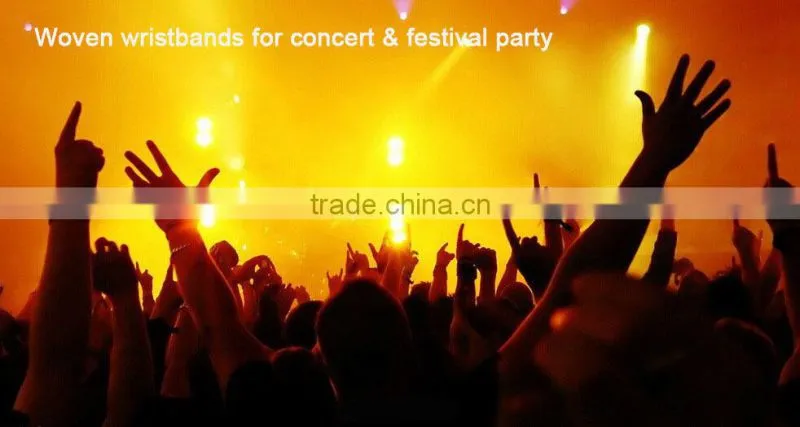 personalized events fabric woven wristbands on promotion