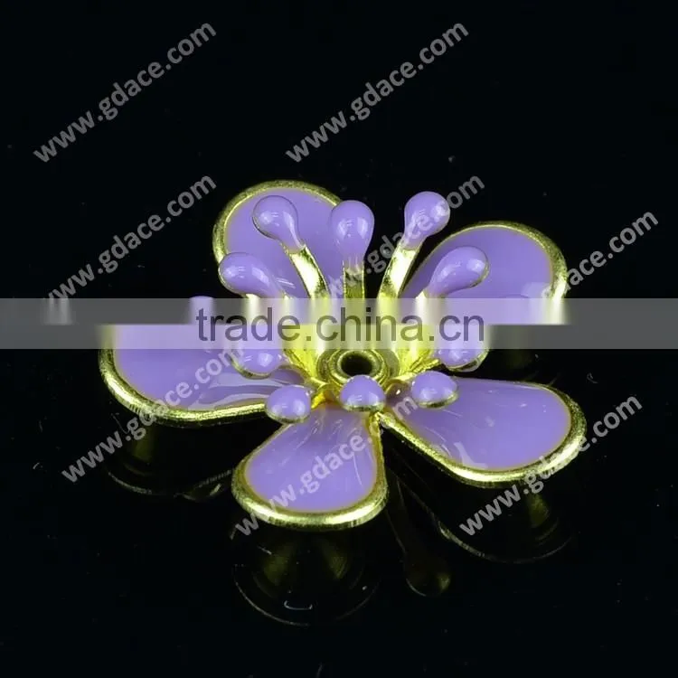 Epoxy metal flower craft, drip diamond double camellia flower craft