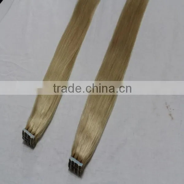 factory price cheap white russian hair tape hair extensions