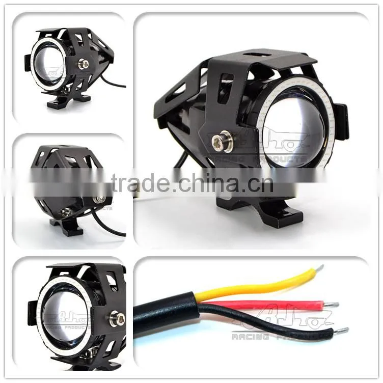 Waterproof Ultra bright 12V 10W U7 Angel and Devl Eye LED Front Motorcycle Light Lamp Lighting