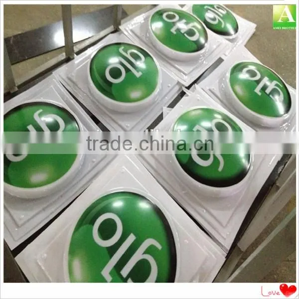 Hard clear PC PMMA advertising plastic thick shell