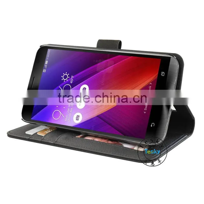 for asus zenfone 2 case wallet pu leather mobile phone case