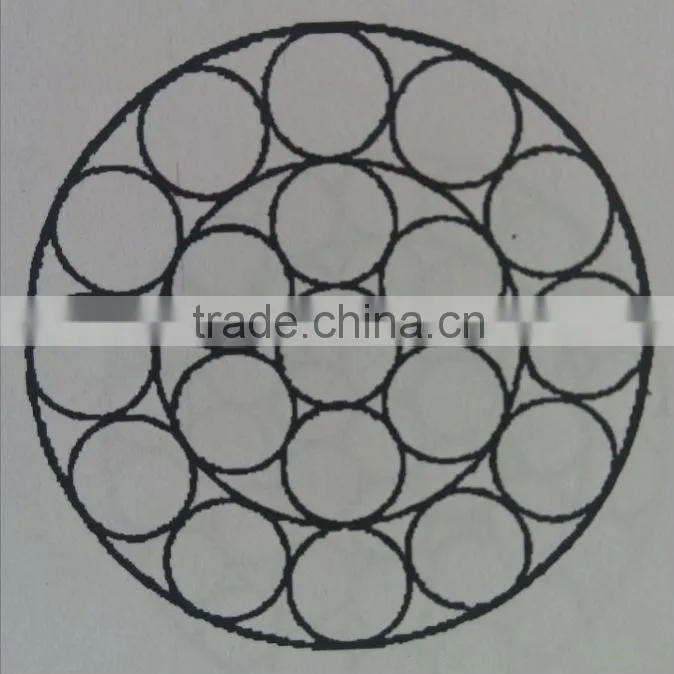 ungalvanized or galvanized 1*19 steel wire rope