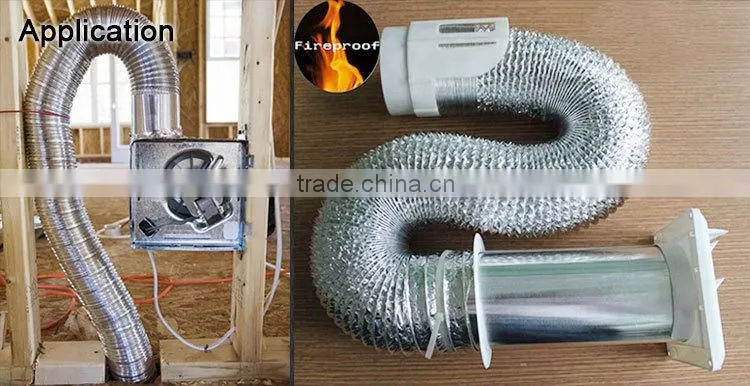 60~500mm hvac ducting fire resistant aluminum foil flexible duct machine