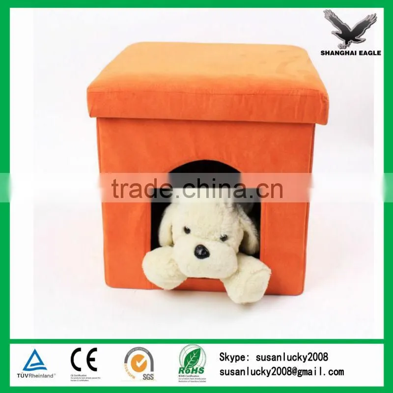 High Quality Velvet Fabric Foldable Storage Stool (diectly from factory)