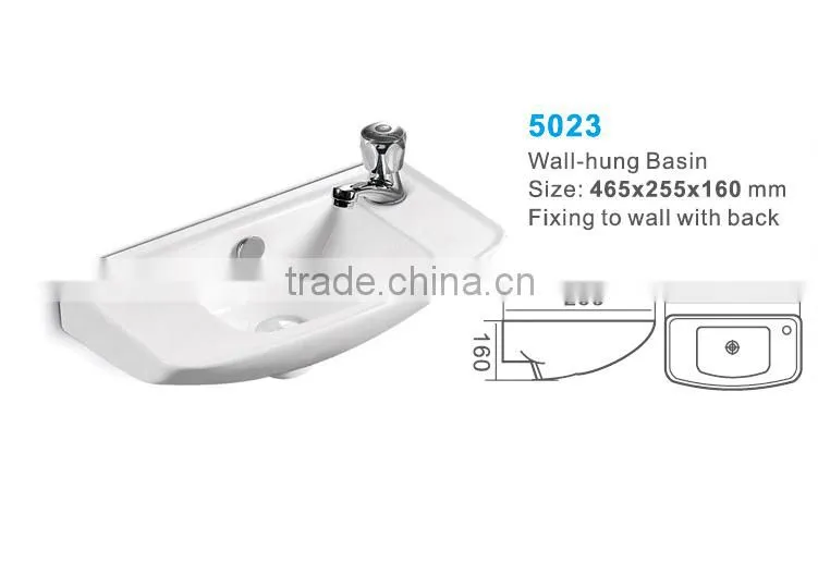 china solid surface washing wall hung basin/sink