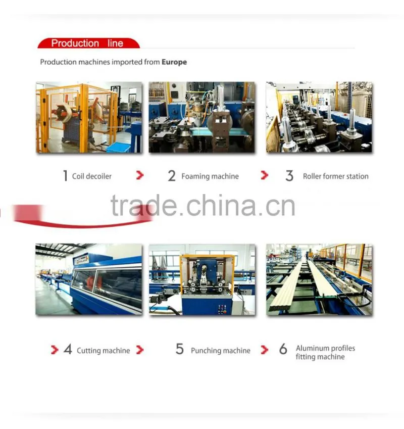 Hot 45mm aluminium roller shutter profiles with pu foam nanjing