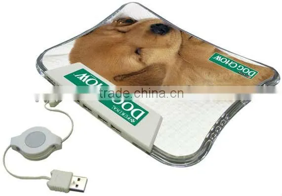 Multifunction mouse pad with usb hub with calculater and PMS
