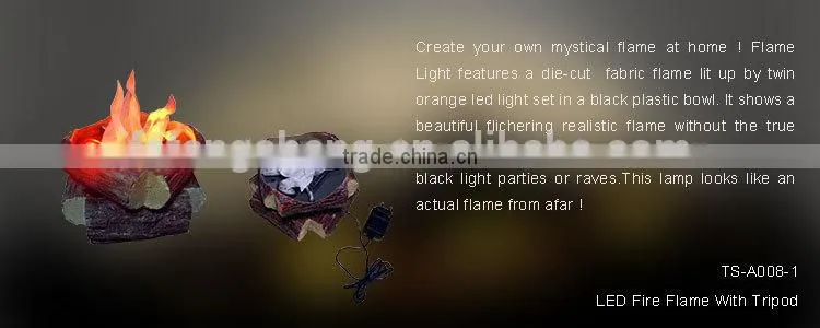 2016 New design 12v party LED Aftifical wood Fire flame light in Red cloth