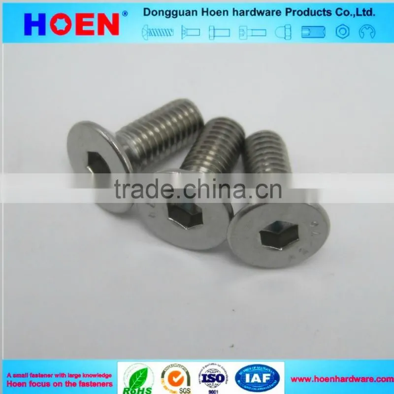 made in china stainless steel countersunk head screws