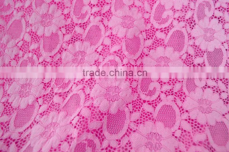 2015 Popular Polyester Mesh Lace Fabric Design For Ladies DSN477