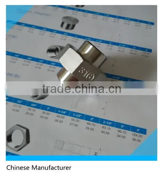 Stainless Steel Screwed Pipe Fitting Butt-weld Cone Seat Union 3/4"