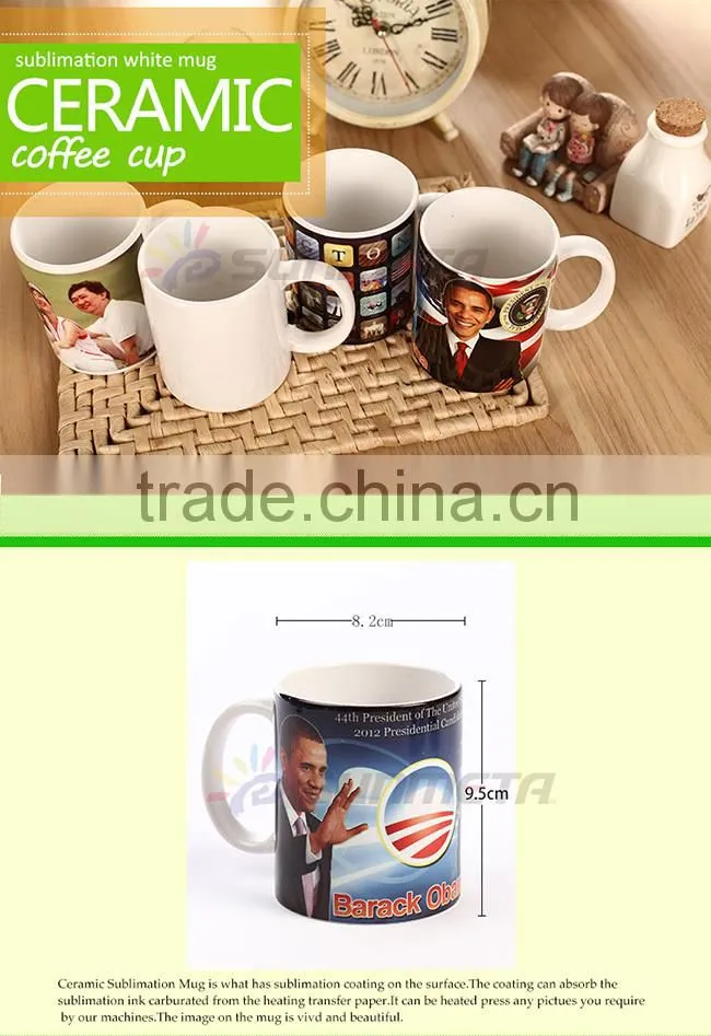 Sunmeta sublimation 11oz ceramic mug ,blank ceramic sublimation mugs