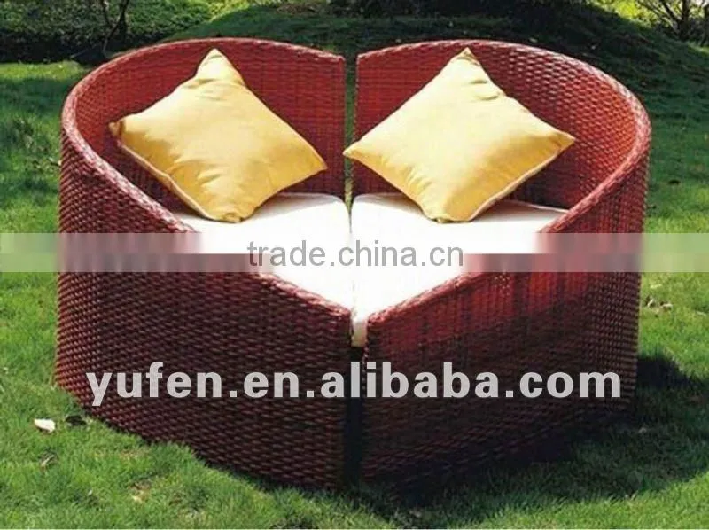 aluminium outdoor rattan day bed with canopy