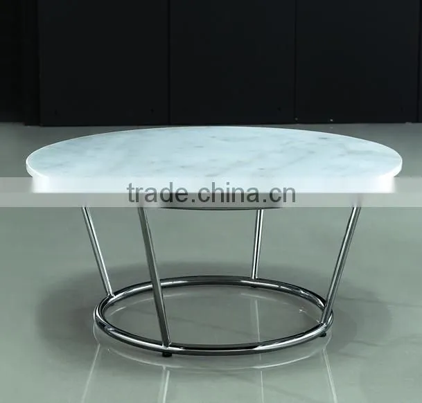 Glass square table in stainless steel frame CT-075