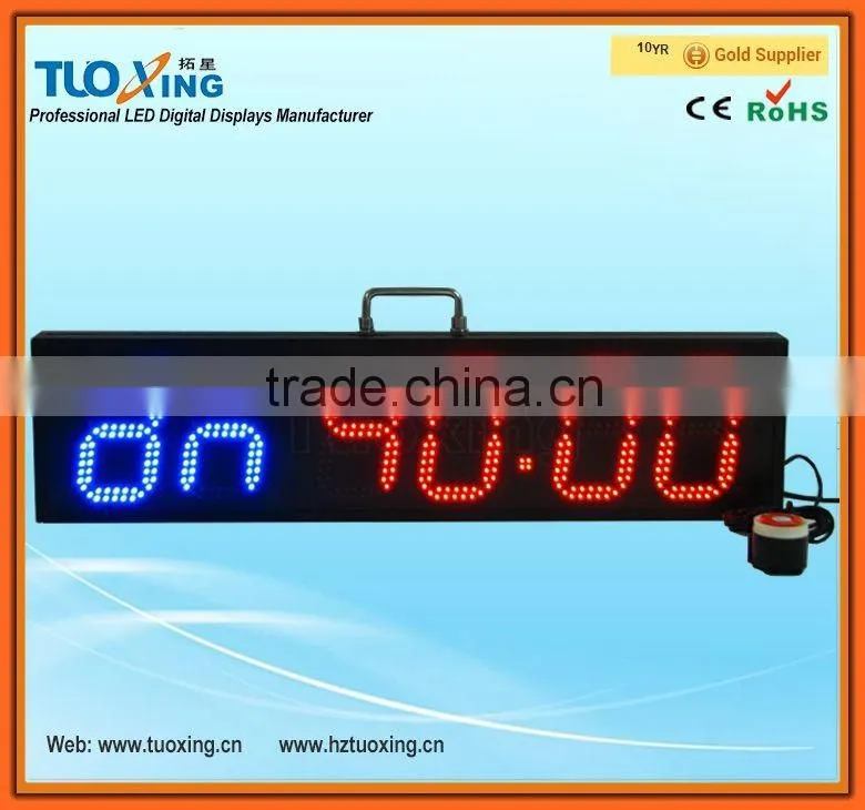 6 digit 6 inch LED digital race Interval Training Timer