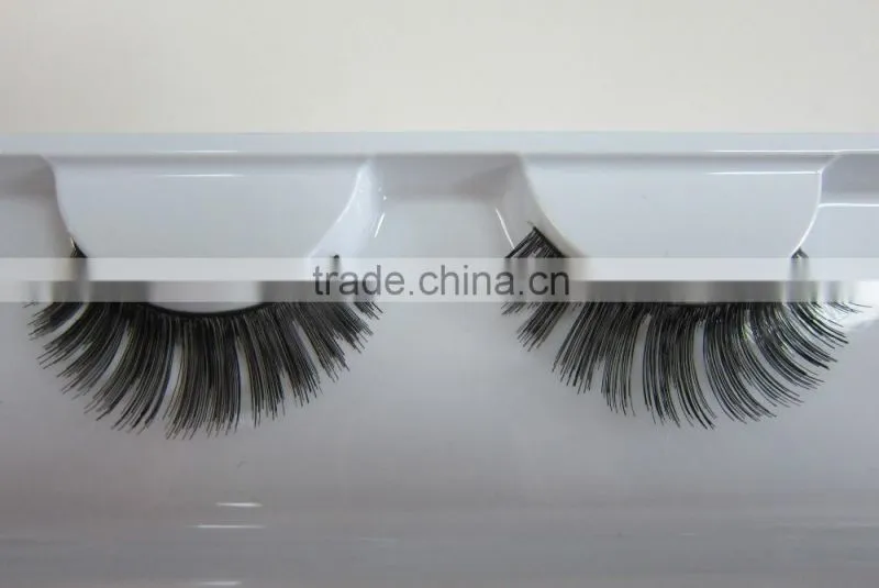 Top quality private label human hair false strip eyelash
