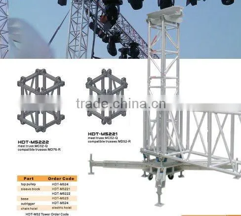 500mm Square Truss Medium Lifting Tower Design