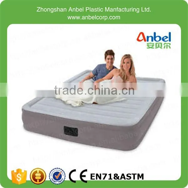 Inflatable mattress queen air bed built in electric pump mat