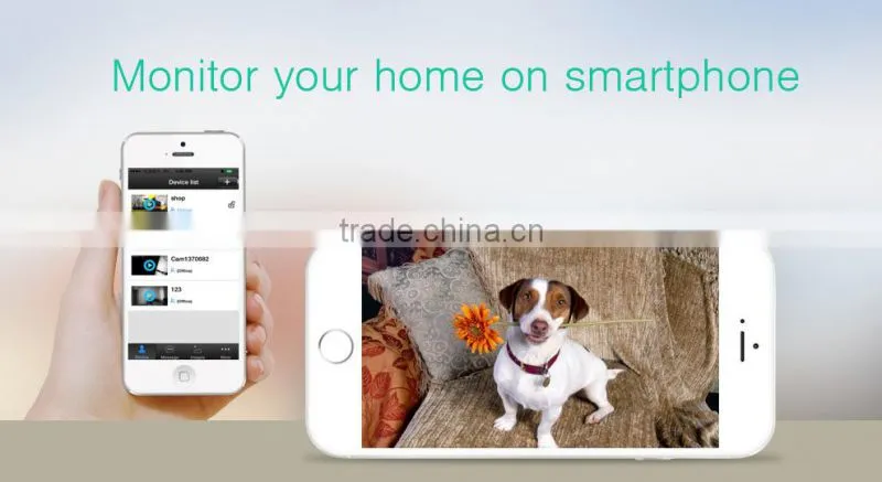 Wireless IP camera alarm system,support coding sensors via app