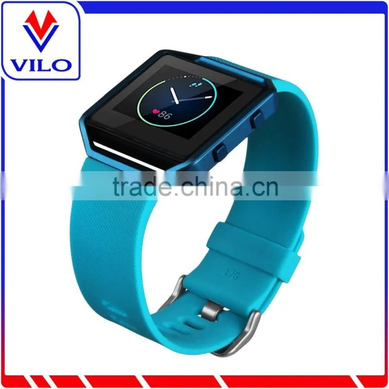 Hot Selling Silicone Watch Strap For Fitbit Blaze Watch Band+Metal Frame