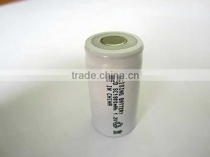 NiCd Rechargeable battery sc 1.2v 1800 ni cd battery pack /sc1800 nicd battery pack