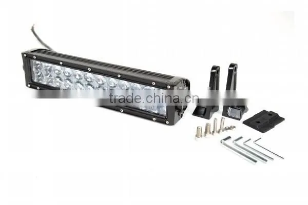 New arrivals,high quality 4D lens light 12v 24v light bar13" 72w 4D lens led lightbar for car atv suv