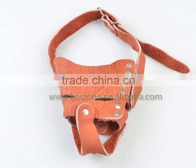 Pure Leather Pet Dog Toe Clip Mask