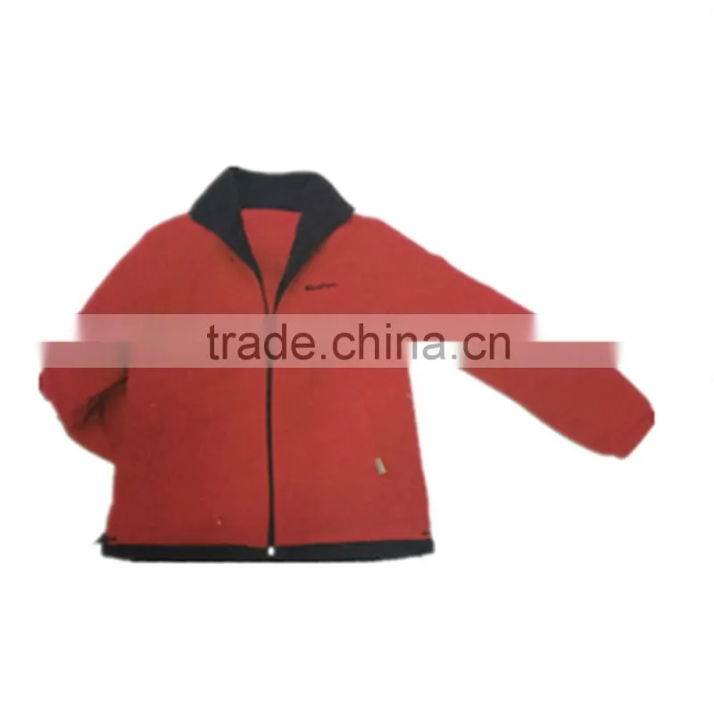 Cheap Wholesale Red Color Unisex Reversible Windproof Fleece Jacket