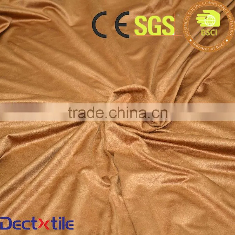 upholstery suede 100% polyester fabric for jacket sofa shoes