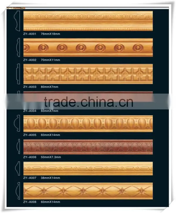 manufacturer supply recon teak margin/mordern ceiling design/red beech wood molding