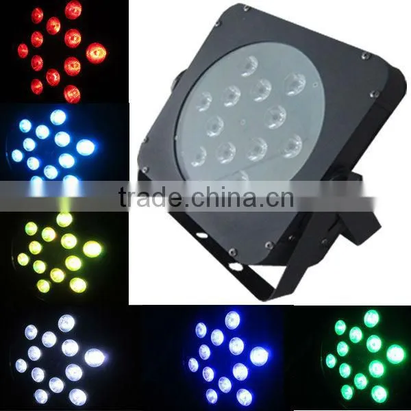 12*15W 6 in 1 Stage Lighting RGBWA+UV Flat Cheap Led Par Cans