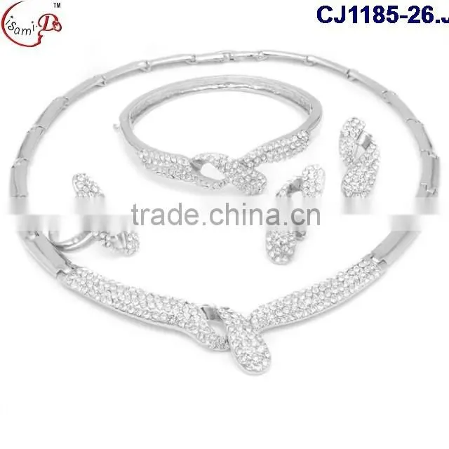 CJ1185-2 Hot sell fashion good quality 18k dubai gold jewelry set for party