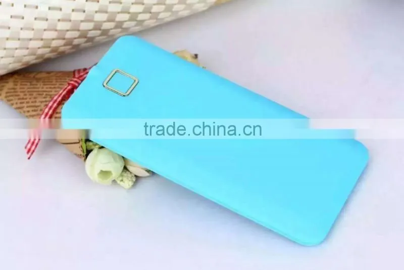 Real 10000mAh ultra slim soft handle personalize logo printing led flash light power bank charger