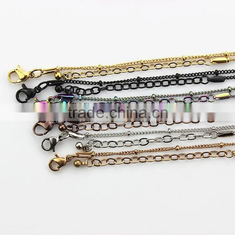 Low price 50cm rose gold color snake chain 316 stainless steel floating locket chain
