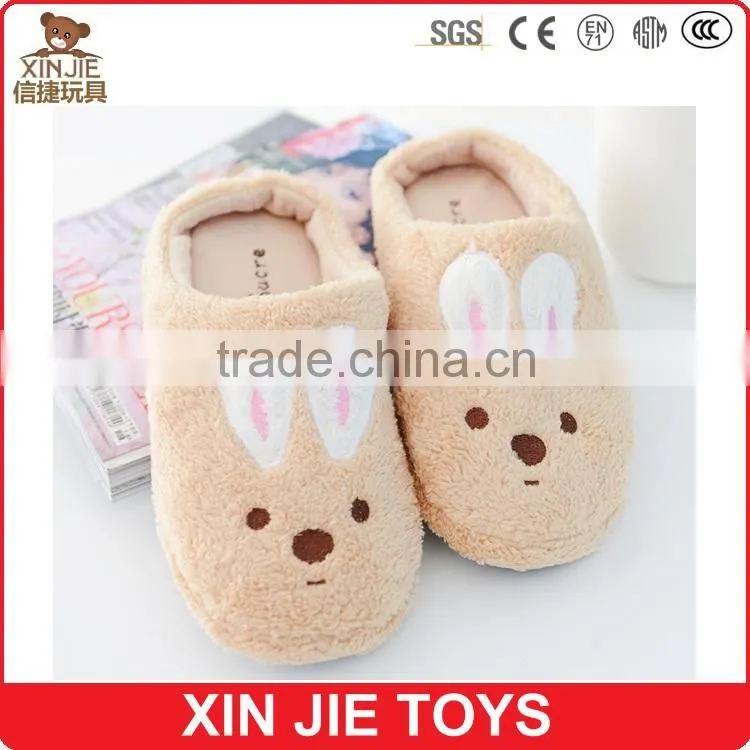 customize bunny plush slippers ladies indoor plush rabbit slippers hot selling men's plush slippers