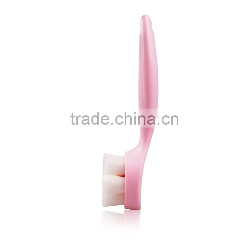 New pink Portable synthetic hair pulm blossom facial cleaning brush