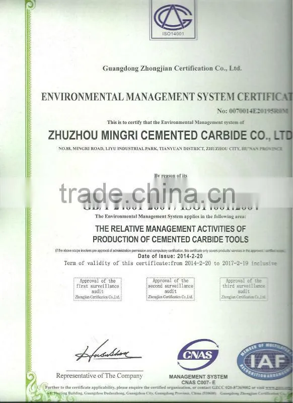 Cemented carbide suqare bars for Wood-working tools