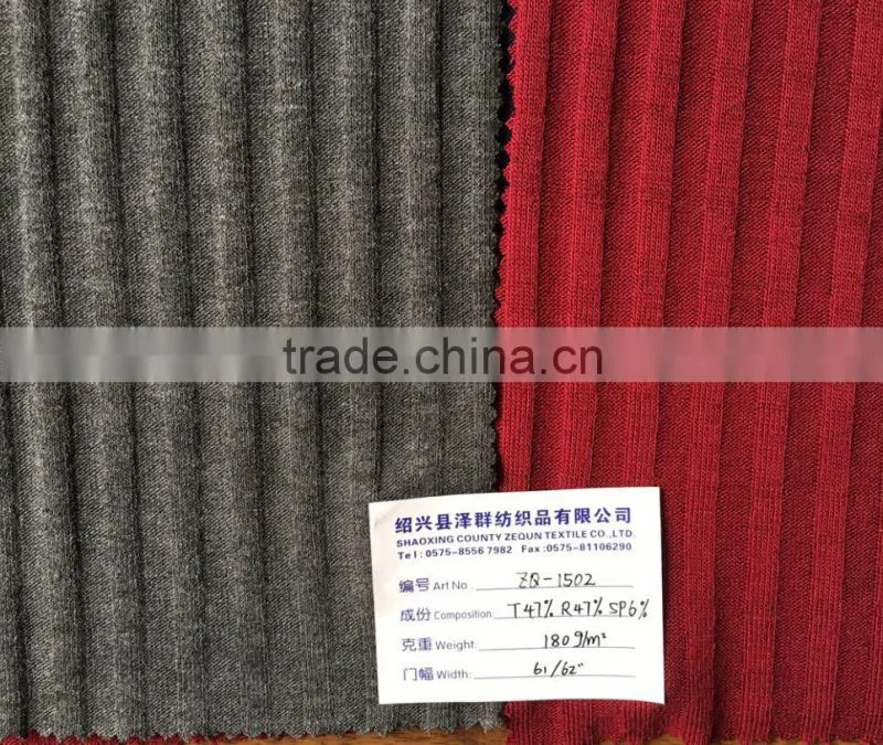 supply many bright colors of DTY polyester spandex jersey fabric for T-shirt and swim wear