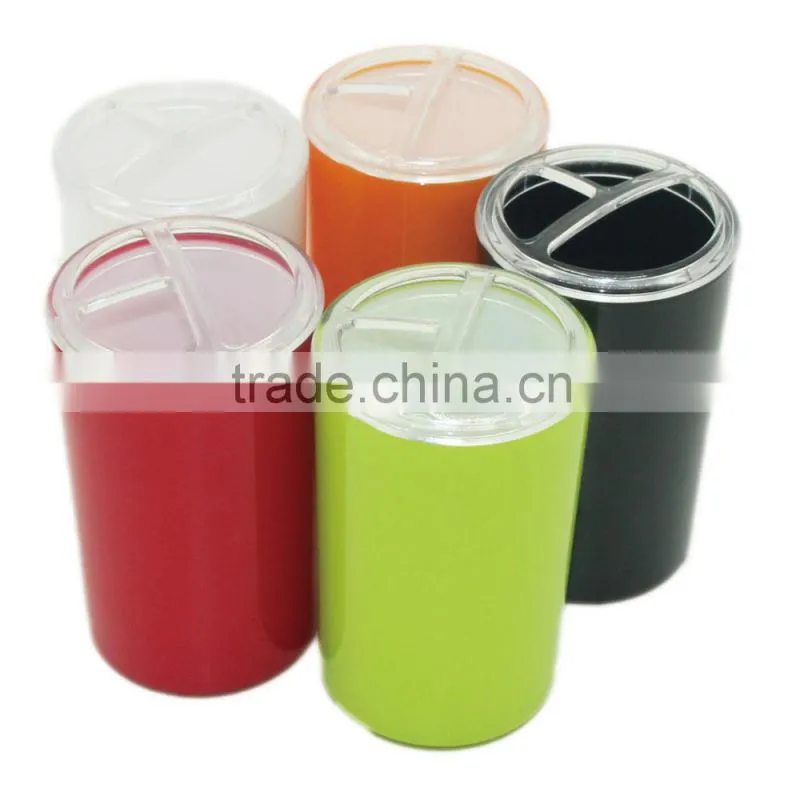 high quality plastic black toothbrush holder bath accessories set