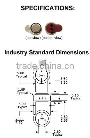 hearing aid battery a312 zinc air battery for medical