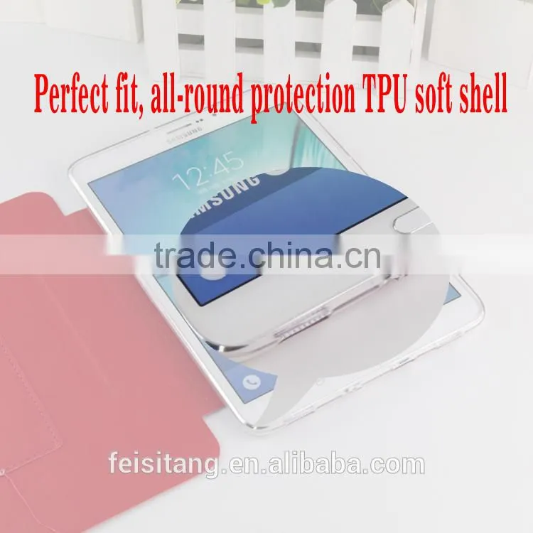 Flip pu leather holster tpu soft shell 8.0 -inch holster For android galaxy TAB s2 tablet