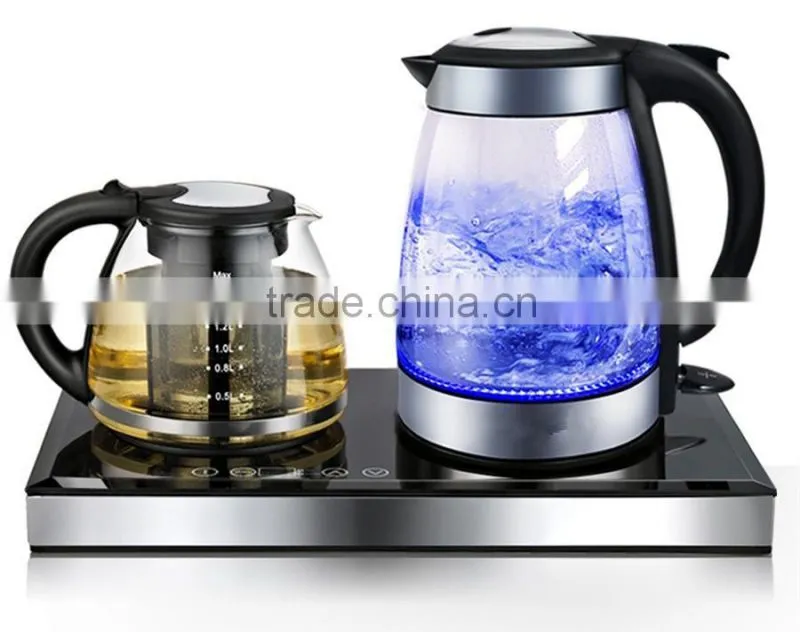 electric kettle, glass electric kettle, electric glass kettle,electric kettle with tray set