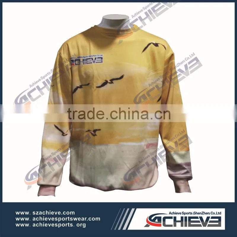 2015 all over printed sweatshirt custom sublimation all over print crewneck sweathirts