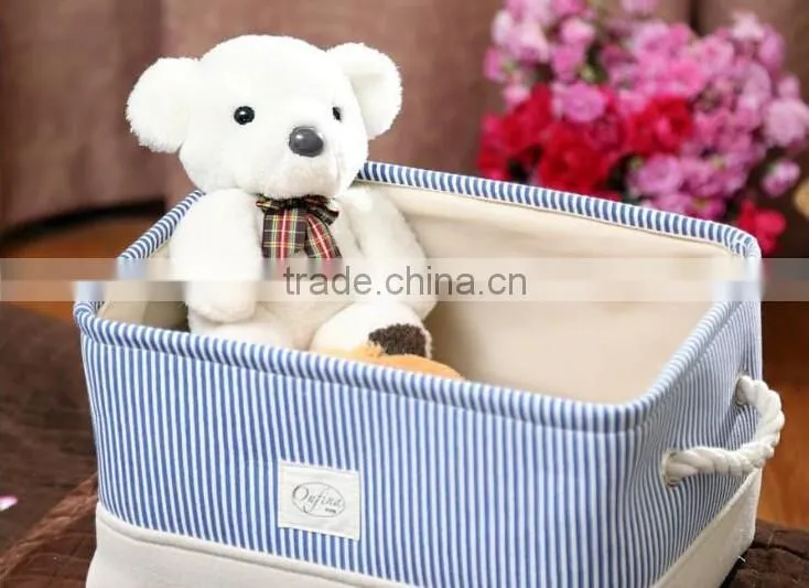 YIWU RODA 100% Canvas fabric durable navy wind foldable storage box