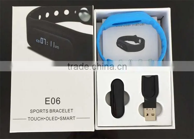 E06 smart bracelet manual use pedometer digital pedometer